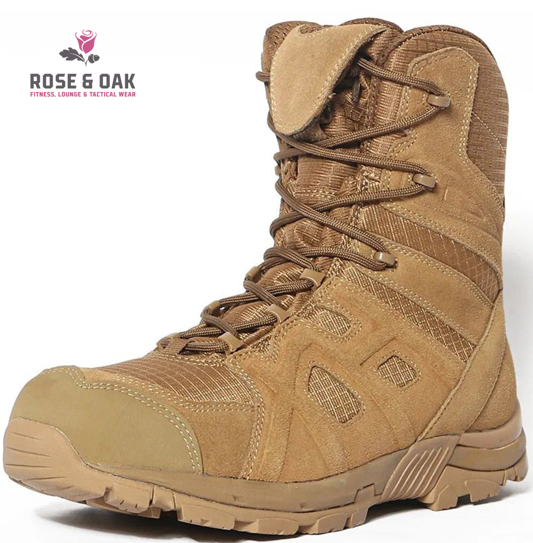 Leather Mid-Cut Tactical Desert Combat Shoes