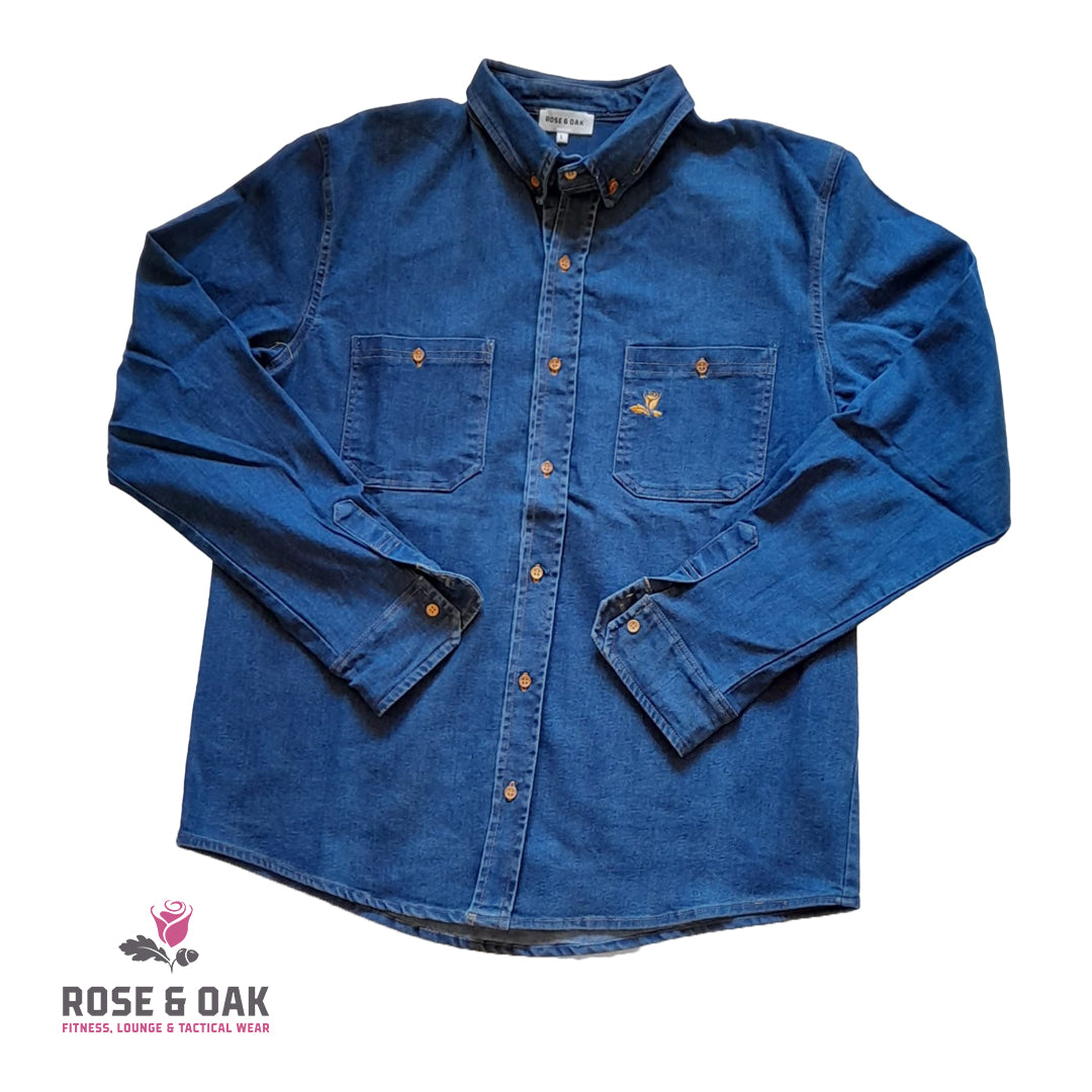 Long-Sleeve Denim Shirt