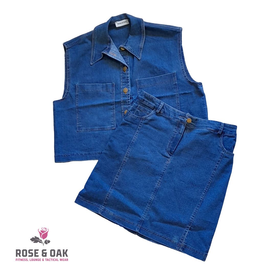 Denim on Denim Set - Signature Rose and Oak