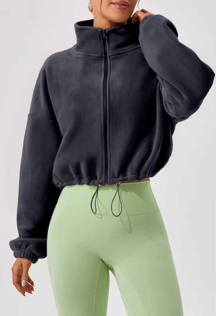 Warm Fleece Jacket – Blue Smoke