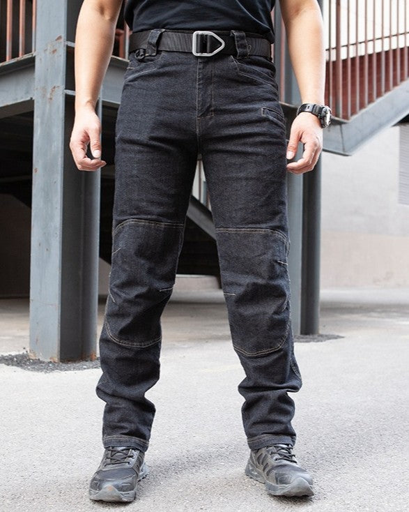 Men’s Tactical Stretch Denim Pants - Blue