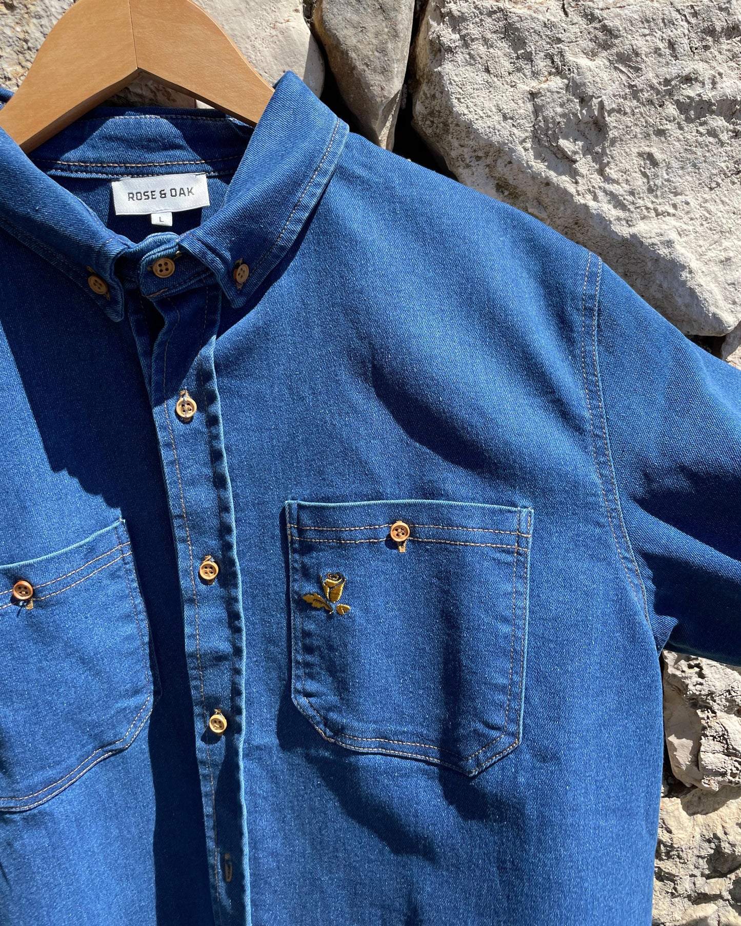 Long-Sleeve Denim Shirt