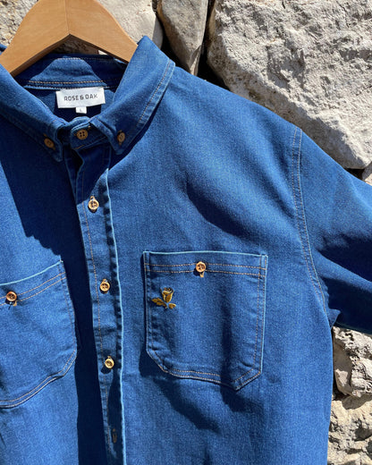 Long-Sleeve Denim Shirt