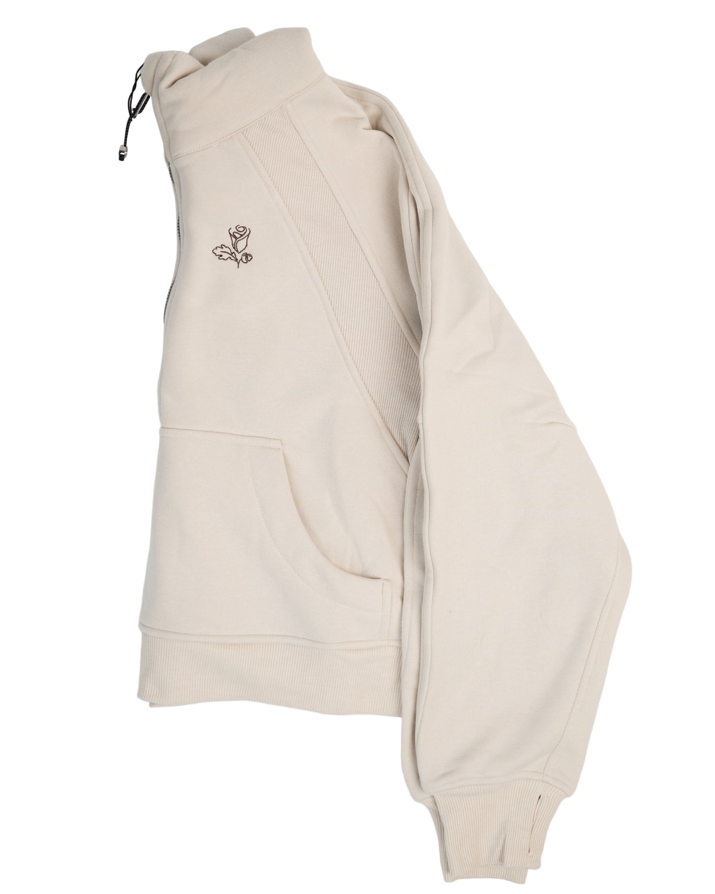 Half Zip Hoodie – Beige