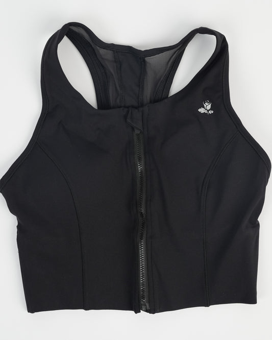 Balance Zip Bra - Black