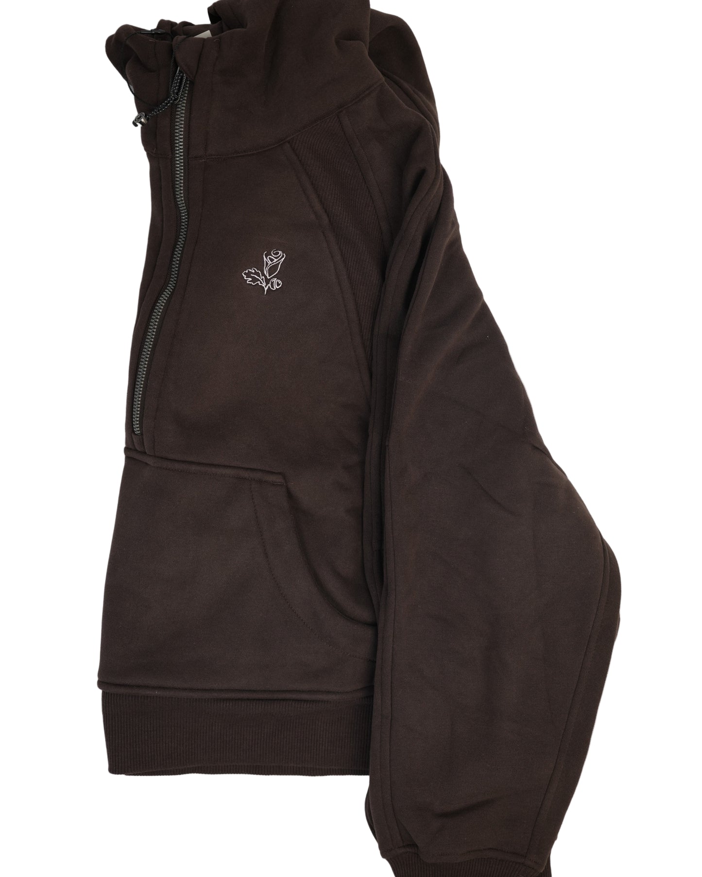 Half-Zip Hoodie – Brown