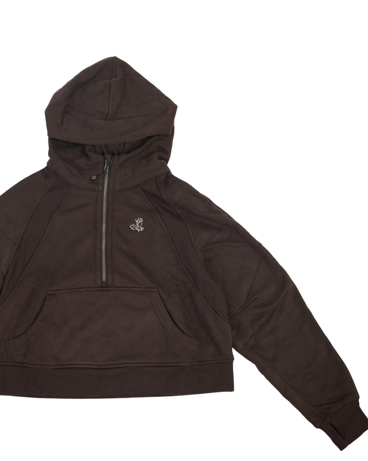 Half-Zip Hoodie – Brown