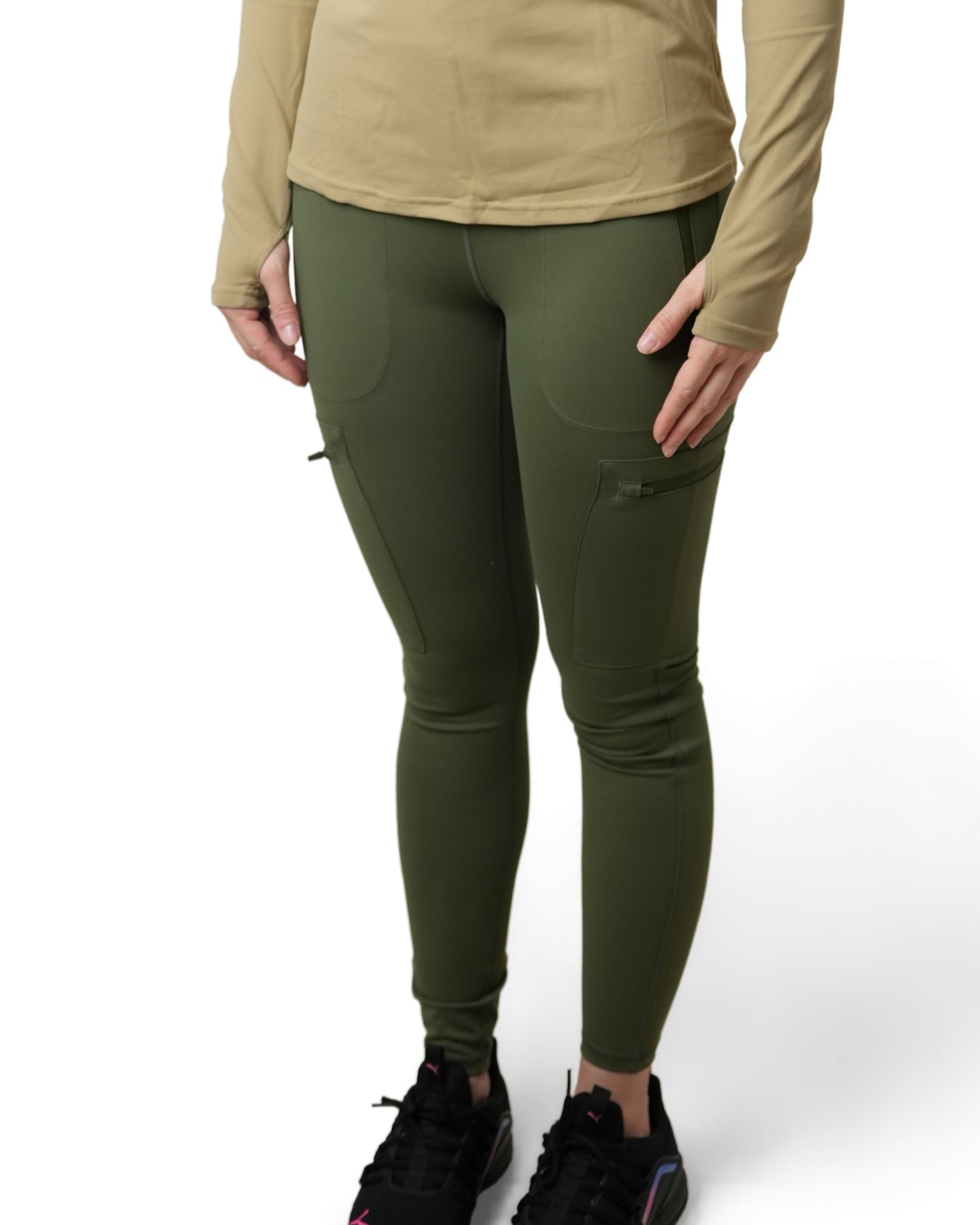 Seamless Pocket Leggings - Olive