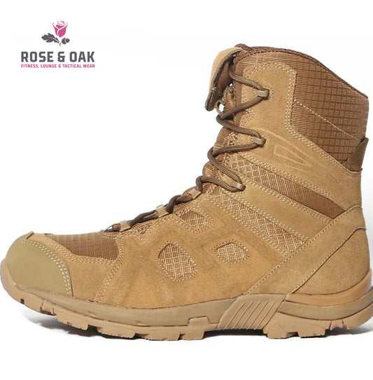 Leather Mid-Cut Tactical Desert Combat Shoes