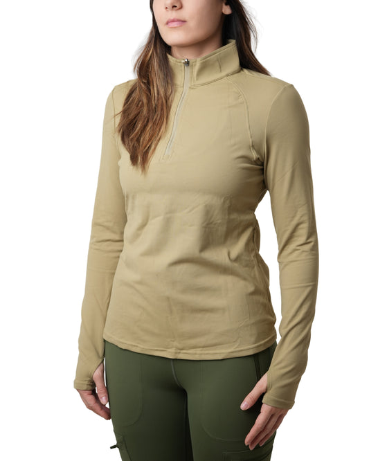 Women's Everyday Fleece Active Top – Khaki